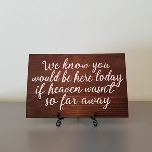 Memorial table sign